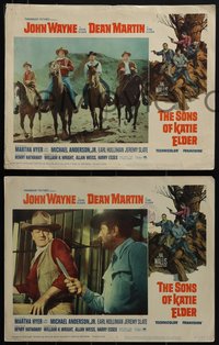 6j0722 SONS OF KATIE ELDER 7 LCs 1965 cool images of cowboys John Wayne & Dean Martin, Martha Hyer!