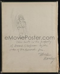 6j0064 WILLIAM DONAHEY signed 9x11 original art 1920 on inside from cover of Teenie Weenies book!