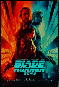 6k0586 BLADE RUNNER 2049 teaser DS 1sh 2017 great montage image with Harrison Ford & Ryan Gosling!