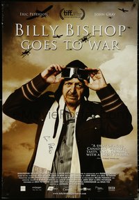 6k0276 BILLY BISHOP GOES TO WAR signed Canadian 1sh 2010 by Eric Peterson who is in the title role!