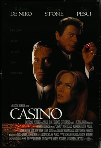 6k0605 CASINO 1sh 1995 Martin Scorsese, Robert De Niro & Sharon Stone, Joe Pesci, cast image!