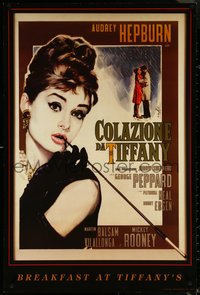 6k0433 BREAKFAST AT TIFFANY'S 24x36 commercial poster 1998 Enzo Nistri art of Audrey Hepburn!