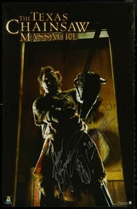 6k0449 TEXAS CHAINSAW MASSACRE signed 22x35 commercial poster 2003 by 'Leatherface' Bryniarski!