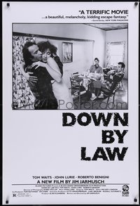 6k0638 DOWN BY LAW 1sh 1986 Jarmusch, Roberto Benigni, Tom Waits, John Lurie & Nicoletta Braschi!