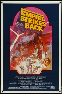 6k0654 EMPIRE STRIKES BACK studio style 1sh R1982 George Lucas sci-fi classic, cool artwork by Tom Jung!