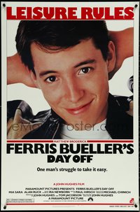 6k0670 FERRIS BUELLER'S DAY OFF 1sh 1986 c/u of Matthew Broderick in John Hughes teen classic!
