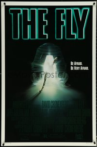 6k0680 FLY 1sh 1986 David Cronenberg, Jeff Goldblum, Geena Davis, cool creepy sci-fi art by Mahon!