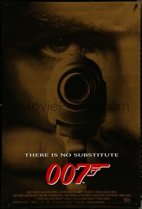 6k0703 GOLDENEYE 1sh 1995 image of Pierce Brosnan as secret agent James Bond 007, gun close up!