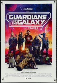 6k0711 GUARDIANS OF THE GALAXY VOL. 3 advance DS 1sh 2023 great image of cast on space ship!