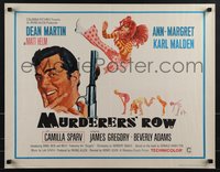 6k0199 MURDERERS' ROW 1/2sh 1966 art of spy Dean Martin as Matt Helm & sexy Ann-Margret by McGinnis!