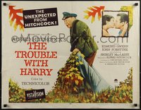 6k0214 TROUBLE WITH HARRY 1/2sh 1955 Alfred Hitchcock, Edmund Gwenn, Forsythe, Shirley MacLaine!