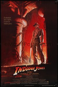 6k0741 INDIANA JONES & THE TEMPLE OF DOOM 1sh 1984 Harrison Ford, Kate Capshaw, Wolfe NSS style!