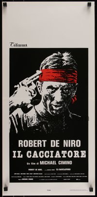 6k0066 DEER HUNTER Italian locandina 1979 Cimino, Robert De Niro, Russian roulette, Oscar list!