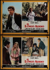 6k0154 LONG GOODBYE 6 Italian 18x26 pbustas 1973 Elliott Gould as Marlowe, Sterling Hayden!