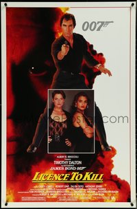 6k0774 LICENCE TO KILL 1sh 1989 Timothy Dalton as James Bond, sexy Carey Lowell & Talisa Soto!