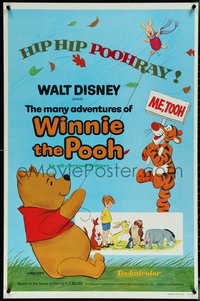 6k0798 MANY ADVENTURES OF WINNIE THE POOH 1sh 1977 and Tigger too, plus three great shorts!