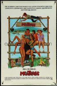 6k0806 MEATBALLS 1sh 1979 Ivan Reitman, Morgan Kane art of Bill Murray & sexy summer camp girls!