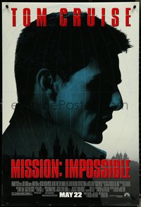 6k0810 MISSION: IMPOSSIBLE advance DS 1sh 1996 Tom Cruise, Jon Voight, Brian De Palma directed!