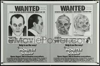 6k0814 MONSTER SQUAD advance 1sh 1987 wacky wanted poster mugshot images of Dracula & the Mummy!