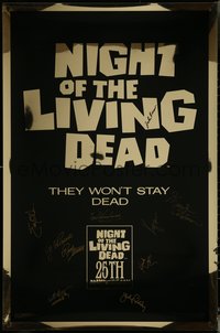 6k0825 NIGHT OF THE LIVING DEAD signed style B foil Kilian 1sh R1993 by George Romero & nine more!