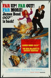 6k0834 ON HER MAJESTY'S SECRET SERVICE int'l 1sh R1980 George Lazenby as James Bond, different!