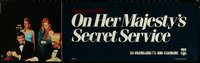 6k0426 ON HER MAJESTY'S SECRET SERVICE 11x36 video poster R1983 Lazenby's only Bond, ultra rare!