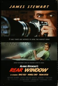 6k0870 REAR WINDOW DS 1sh R2000 Alfred Hitchcock, c/u of voyeur Jimmy Stewart & sexy Grace Kelly!