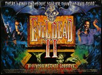6k0290 EVIL DEAD 2 signed 28x37 English REPRO poster 1987 by Bruce Campbell, Dead By Dawn!