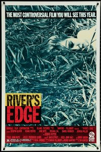6k0883 RIVER'S EDGE 1sh 1986 Keanu Reeves, Glover, most controversial film you will see this year!