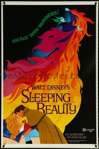 6k0914 SLEEPING BEAUTY 1sh R1979 Disney cartoon classic, great image of the three fairy godmothers!