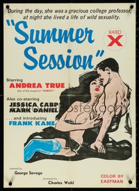 6k0521 SUMMER SESSION 20x28 special poster 1980 teacher Andrea True lived a life of wild sexuality at night!