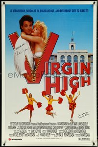 6k0981 VIRGIN HIGH signed 1sh 1991 by both Richard Gabai AND Michelle Bauer!