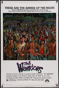 6k0986 WARRIORS 1sh 1979 Walter Hill, great David Jarvis artwork of the armies of the night!