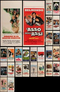 6m0629 LOT OF 26 FORMERLY FOLDED ITALIAN LOCANDINAS 1960s-1990s a variety of cool movie images!