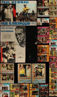 6m0696 LOT OF 72 FORMERLY FOLDED ITALIAN 19X27 PHOTOBUSTAS 1960s-1970s a variety of movie scenes!