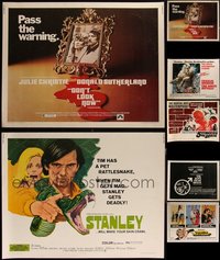 6m0657 LOT OF 7 UNFOLDED HALF-SHEETS 1970s great images from a variety of different movies!