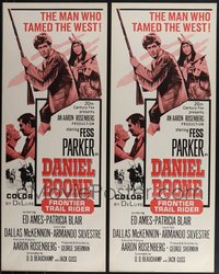 6m0618 LOT OF 5 UNFOLDED DANIEL BOONE FRONTIER TRAIL RIDER INSERTS 1966 pioneer Fess Parker!