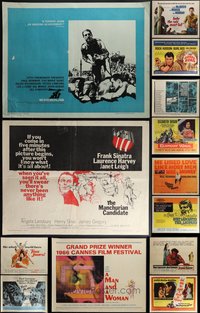 6m0655 LOT OF 13 MOSTLY UNFOLDED 1960S HALF-SHEETS 1960s great images from a variety of movies!
