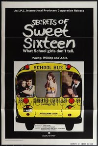6m0336 LOT OF 14 FORMERLY TRI-FOLDED SINGLE-SIDED 27X41 SECRETS OF SWEET SIXTEEN ONE-SHEETS 1973