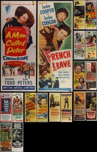 6m0613 LOT OF 23 FORMERLY FOLDED INSERTS 1950s-1970s great images from a variety of movies!