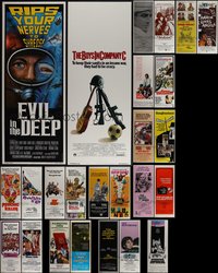 6m0604 LOT OF 25 UNFOLDED INSERTS 1970s great images from a variety of different movies!