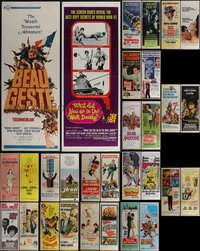 6m0588 LOT OF 30 MOSTLY UNFOLDED 1960S INSERTS 1960s great images from a variety of different movies!