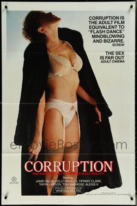 6m0213 LOT OF 22 FORMERLY TRI-FOLDED SINGLE-SIDED CORRUPTION ONE-SHEETS 1983 sexy Jamie Gillis!