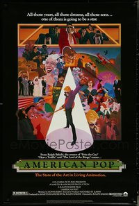 6m0330 LOT OF 14 UNFOLDED SINGLE-SIDED 27X40 AMERICAN POP ONE-SHEETS 1981 McClean & Bakshi art!