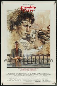 6m0502 LOT OF 5 UNFOLDED SINGLE-SIDED 27X41 RUMBLE FISH ONE-SHEETS 1983 Solie art of Matt Dillon!