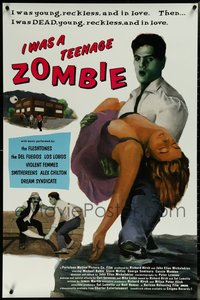 6m0436 LOT OF 8 UNFOLDED SINGLE-SIDED 27X41 I WAS A TEENAGE ZOMBIE ONE-SHEETS 1987 dead & in love!