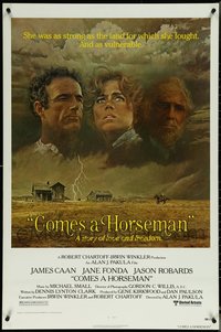 6m0206 LOT OF 22 UNFOLDED SINGLE-SIDED 27X41 COMES A HORSEMAN ONE-SHEETS 1978 Caan, Fonda, Robards
