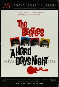 6m0515 LOT OF 5 UNFOLDED SINGLE-SIDED 27X40 HARD DAY'S NIGHT R99 ADVANCE ONE-SHEETS R1999 Beatles!