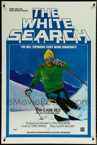 6m0519 LOT OF 5 FORMERLY TRI-FOLDED SINGLE-SIDED WHITE SEARCH ONE-SHEETS 1971 skiing sensation!