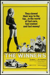 6m0379 LOT OF 11 FORMERLY TRI-FOLDED SINGLE-SIDED WINNERS ONE-SHEETS 1972 fast women & fast money!